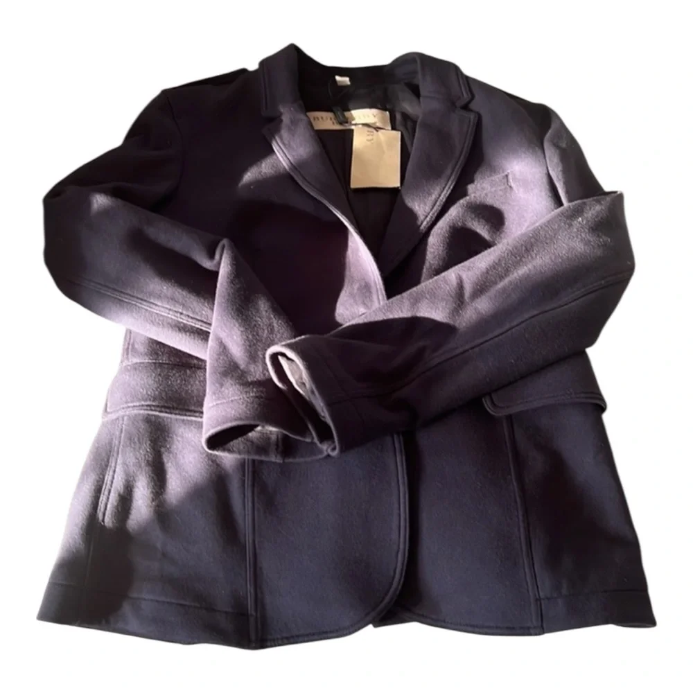 NWT Burberry Black Dark Navy Blazer - Size 14